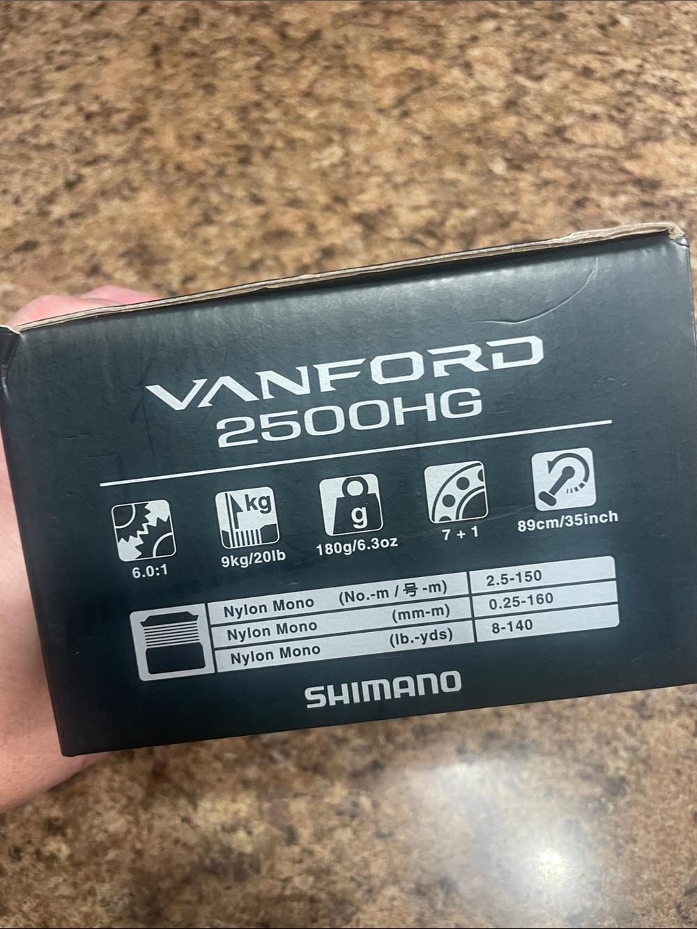 NEW Shimano Black Vanford 2500HG Spinning Reel Fishing - Picture 3 of 3